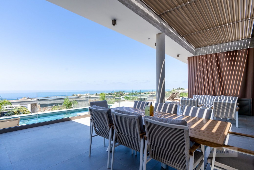 Relax, unwind and enjoy the unobstructed views of the Mediterranean Sea and surrounding area