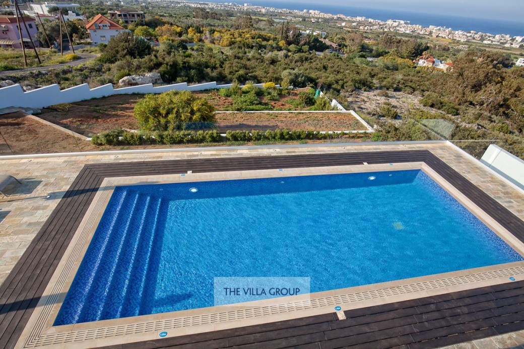 View of the pool from the balcony on the first level