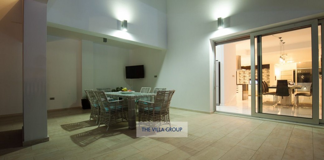 Covered outside dining area