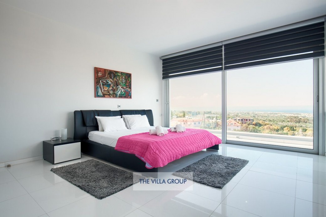 Master bedroom with balcony