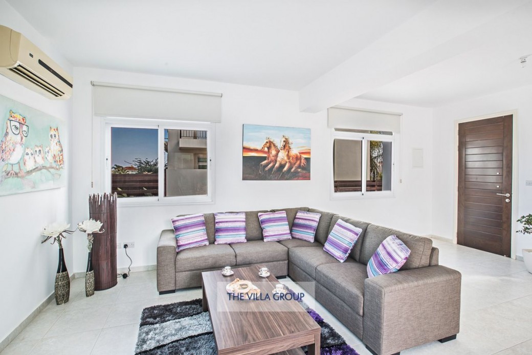 Entrance to villa with living area