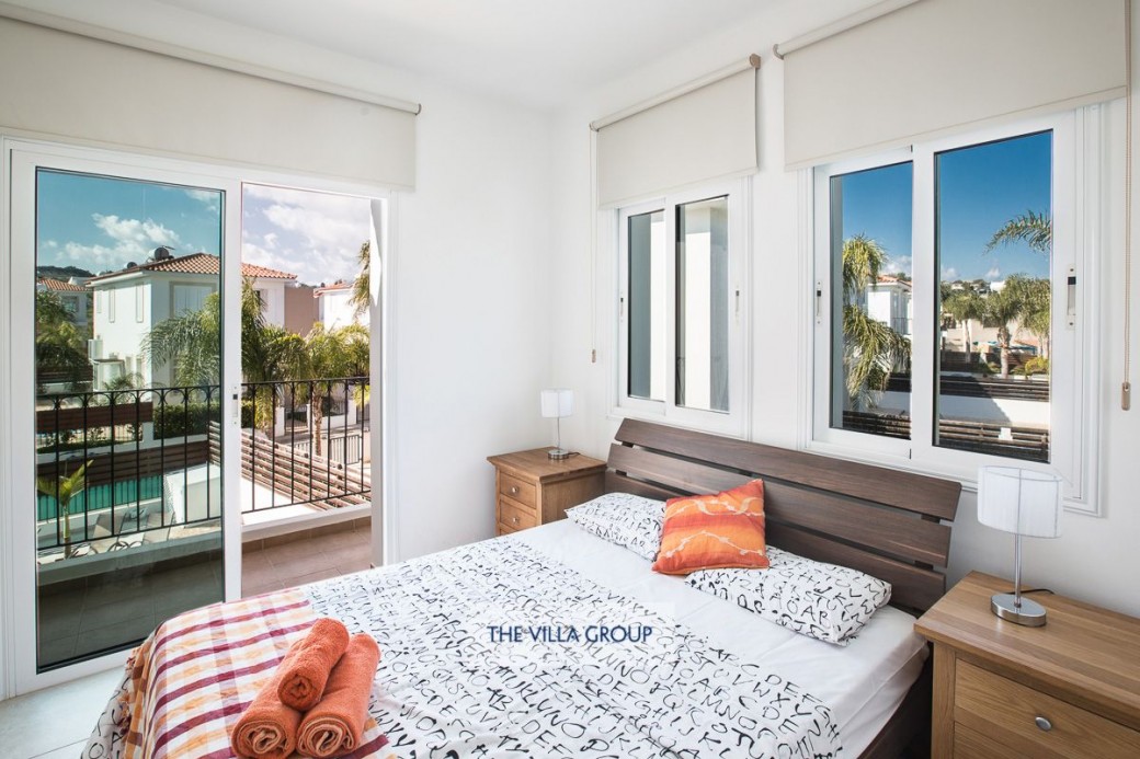 Master bedroom with private balcony