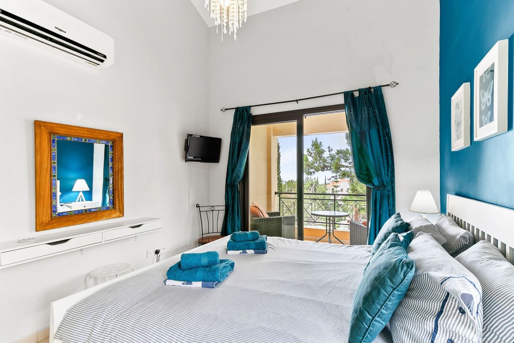 Master bedroom with private balcony