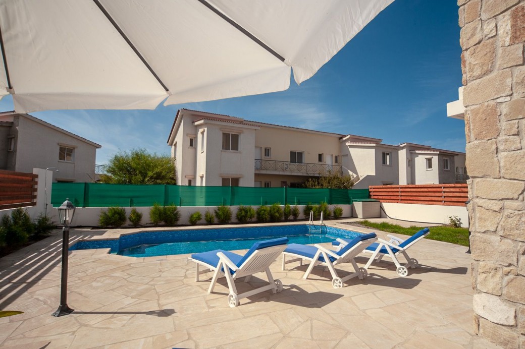 Plenty of sunbeds for relaxing under the Cyprus sunshine