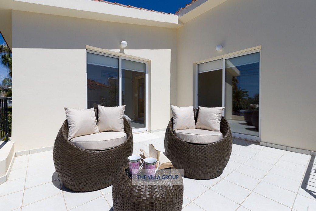 Furnished first floor balcony