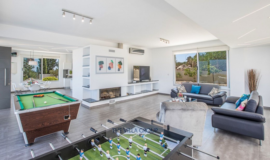 Table football and a pool table for enjoyment