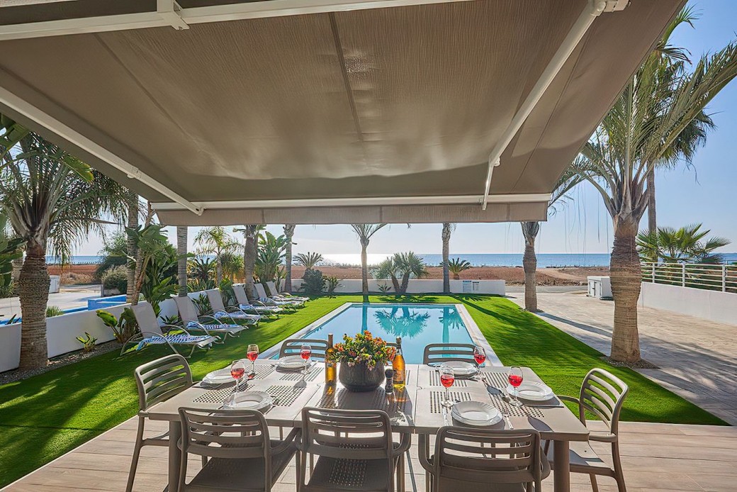 Located just metres from the sea and enjoys fabulous views of the Ayia Thekla coastline