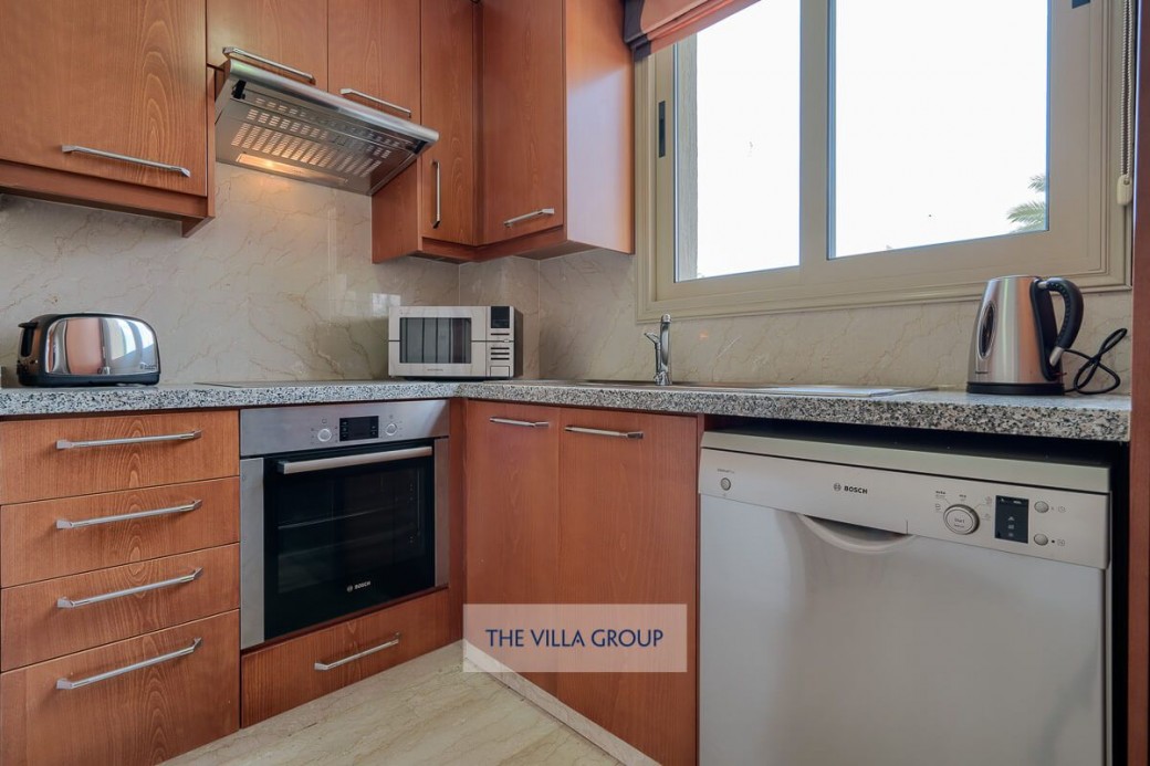 Fully fitted kitchen with modern appliances
