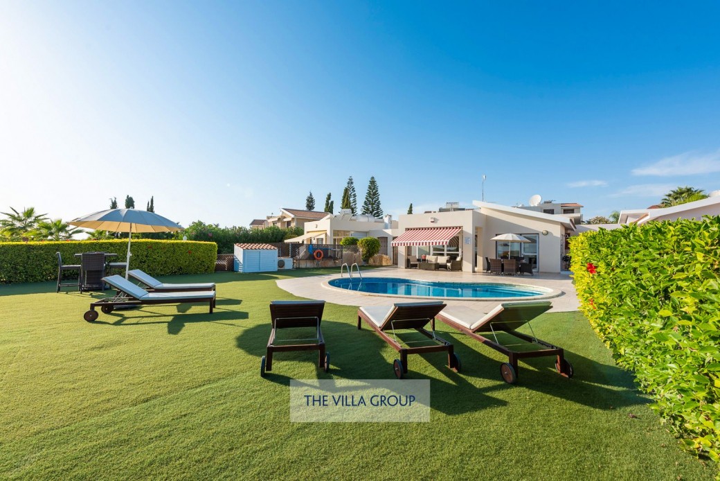 Manicured spacious lawn