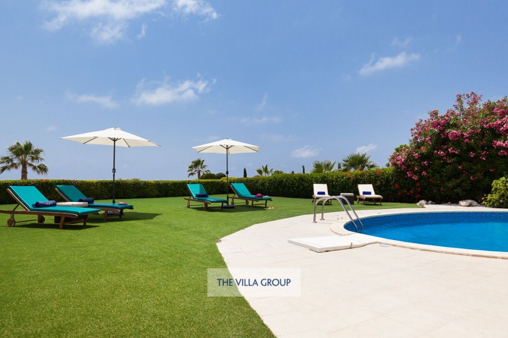 Swimming pool terrace offering ample space for sunbathing