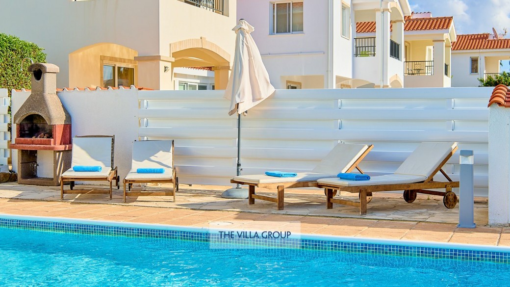 Sunbeds for relaxing under the Cyprus sunshine