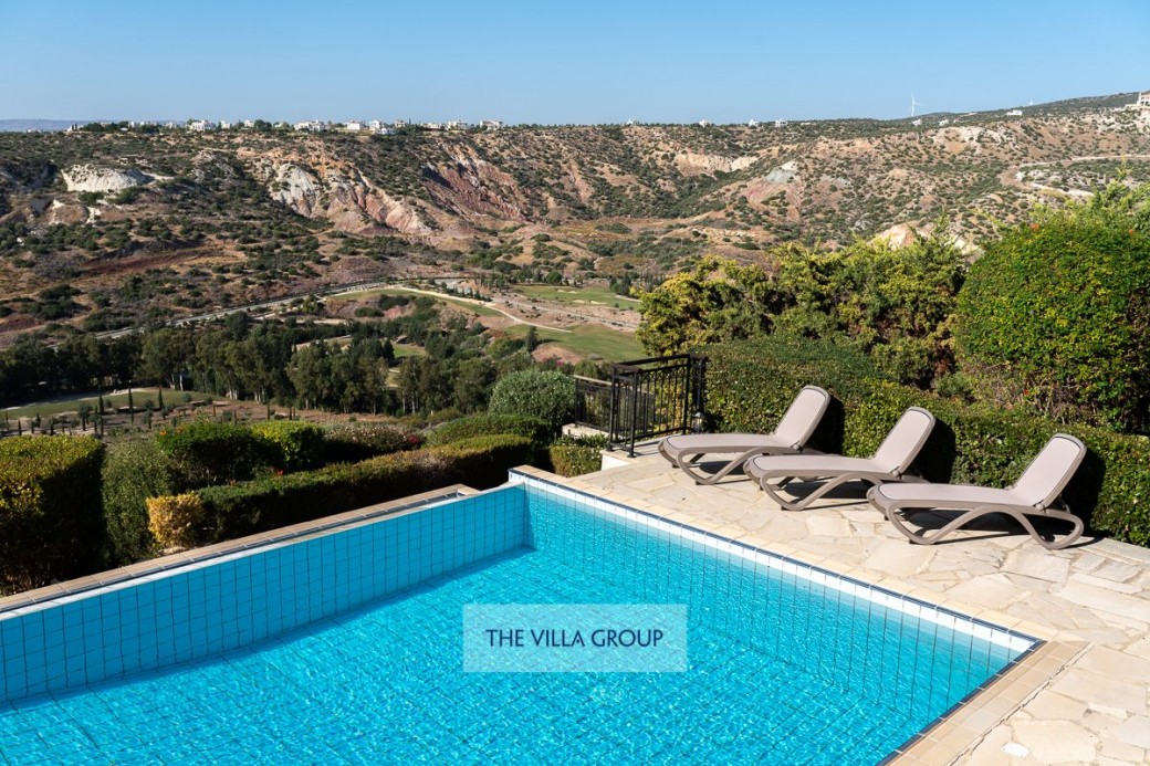 Sunbeds set the scene for relaxing under the Cyprus sunshine