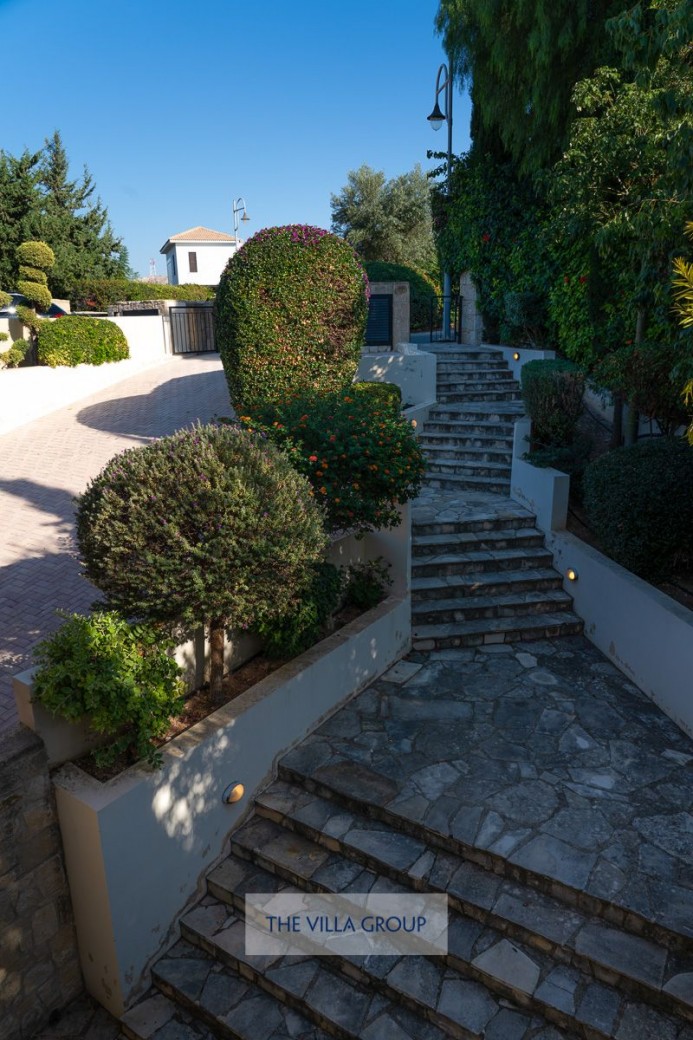 Steps leading to the villa