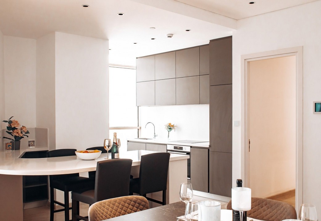 Kitchen equipped with modern appliances