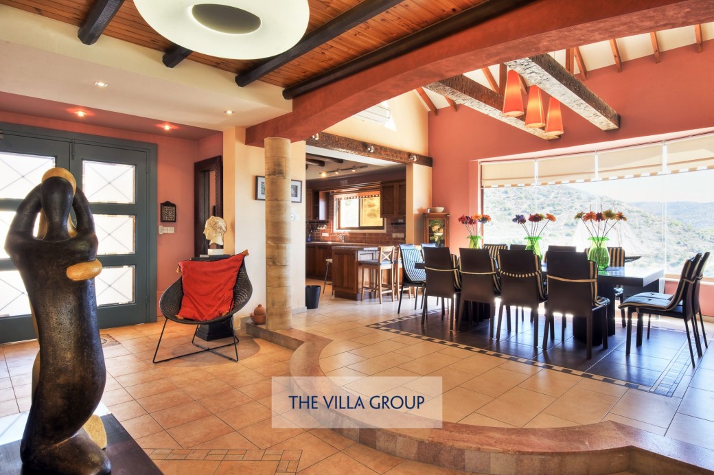 Modern artwork throughout the villa
