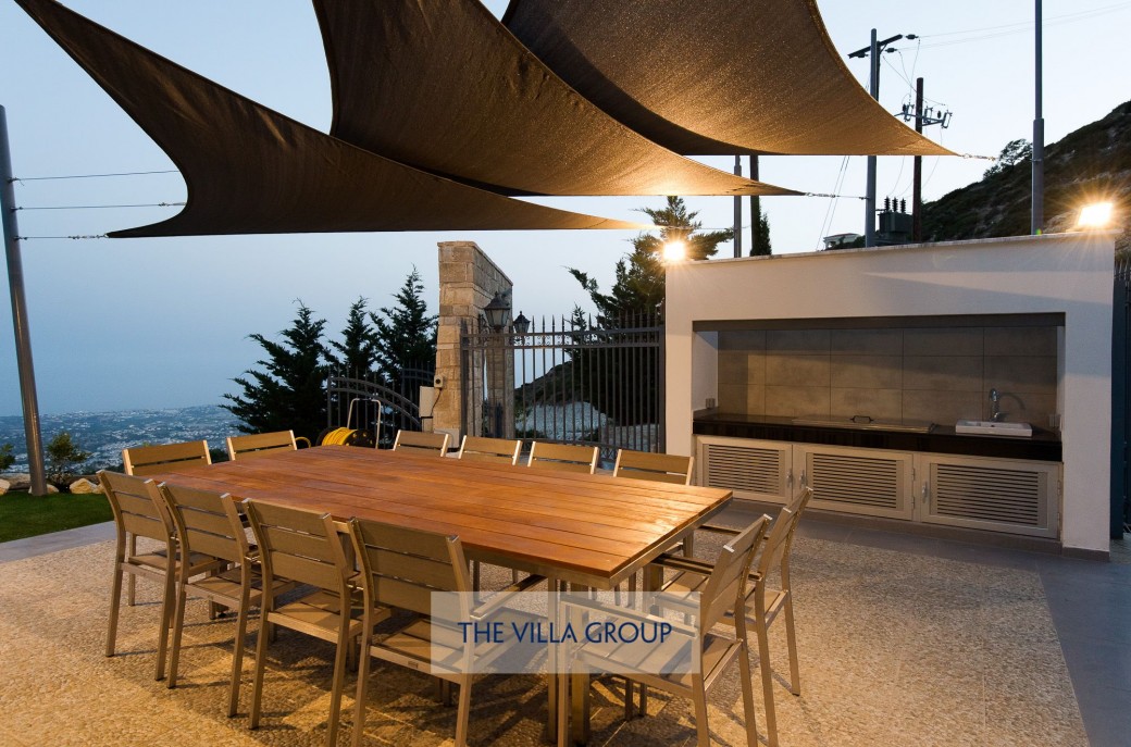 Dining area with barbecue