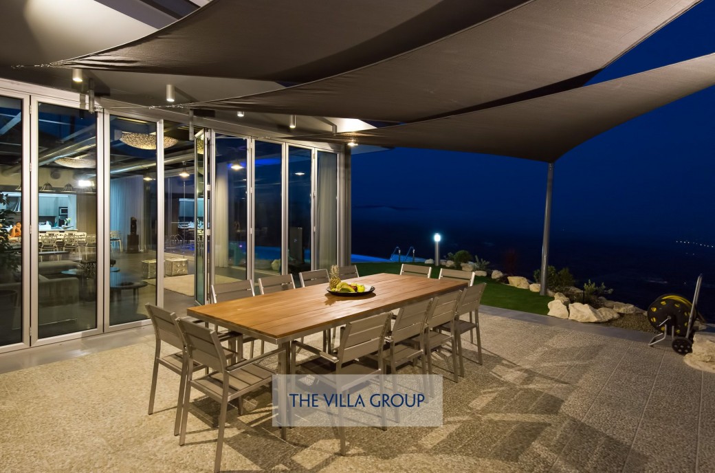 Al-fresco dining area during the evening