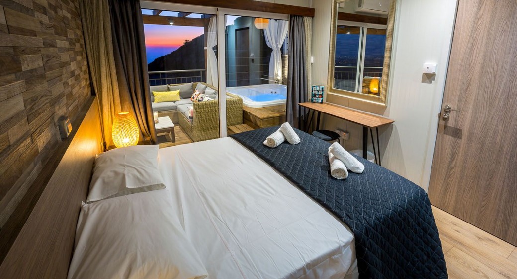 Master bedroom with king size bed and en-suite