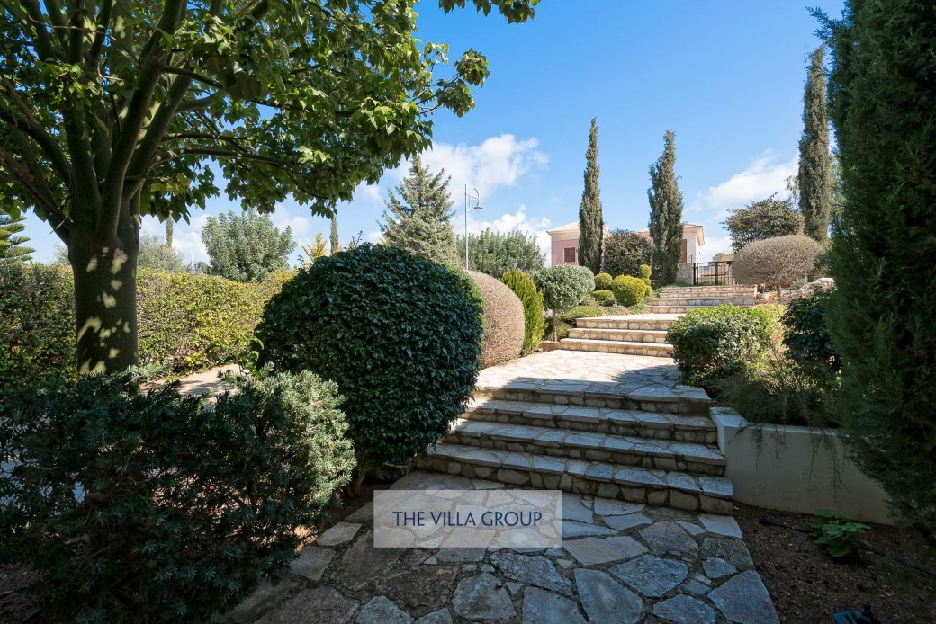Landscaped garden on the Western Plateau of the Aphrodite Hills Resort