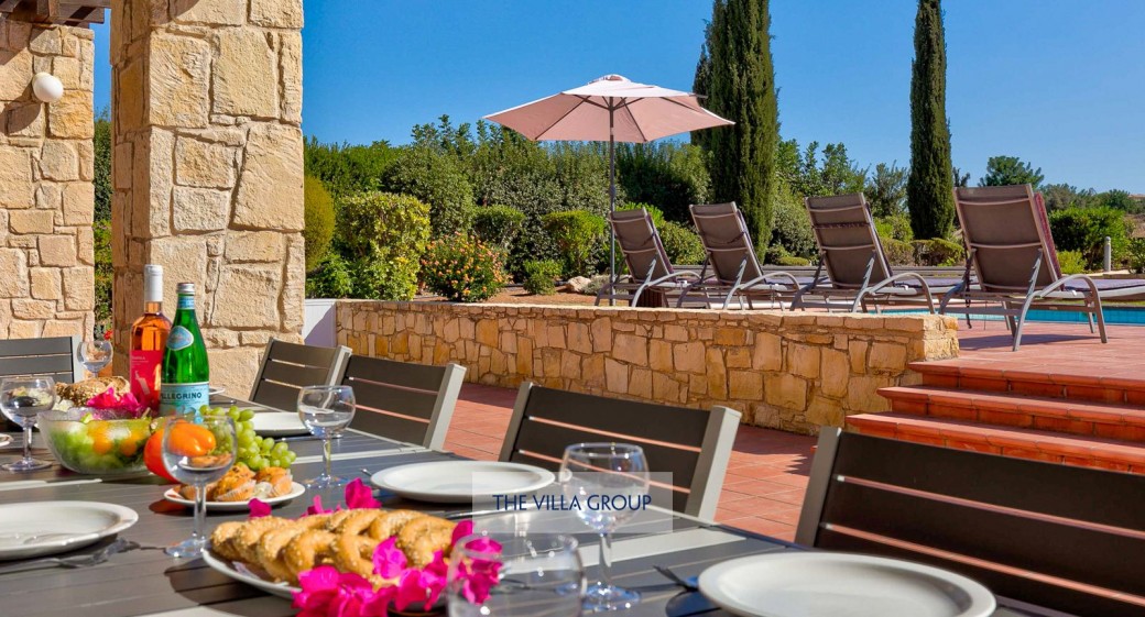 Plenty of outside furniture for al-fresco dining