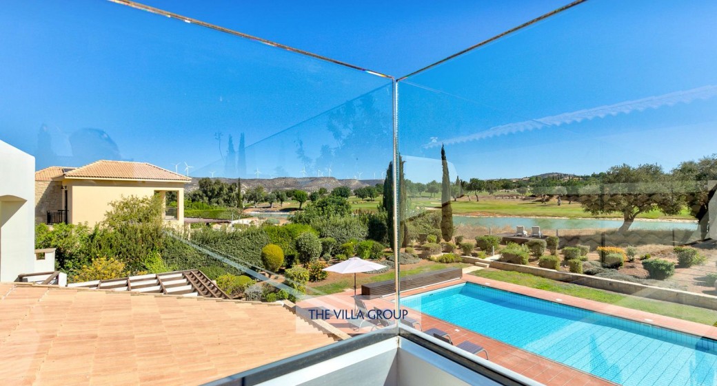 View over golf course