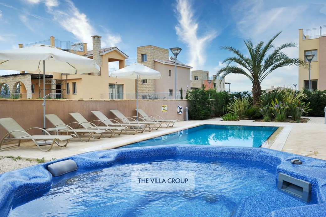 Private swimming pool and hot tub