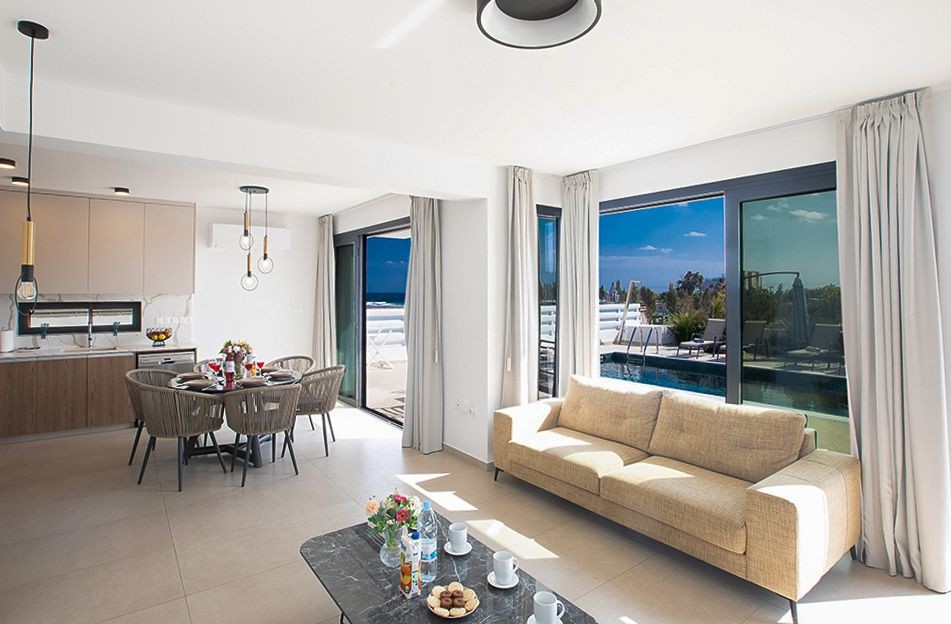 Patio doors lead to terrace
