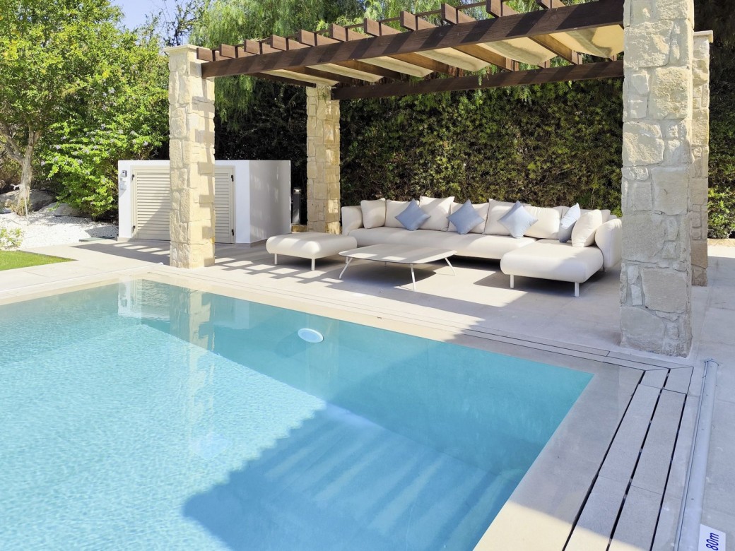 Shaded seating area