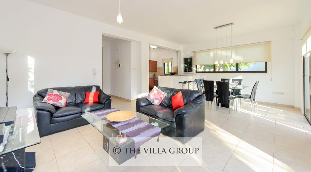 Living area with comfortable sofas