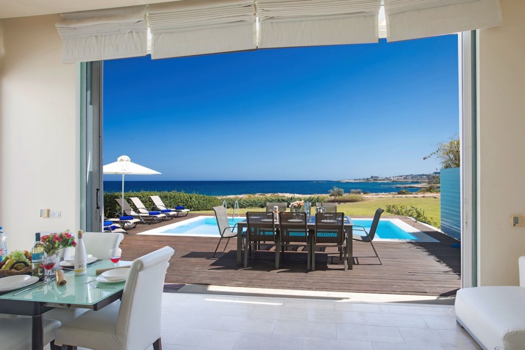 3 storey seafront villa is located in a quiet cul-de-sac in the heart of Protaras