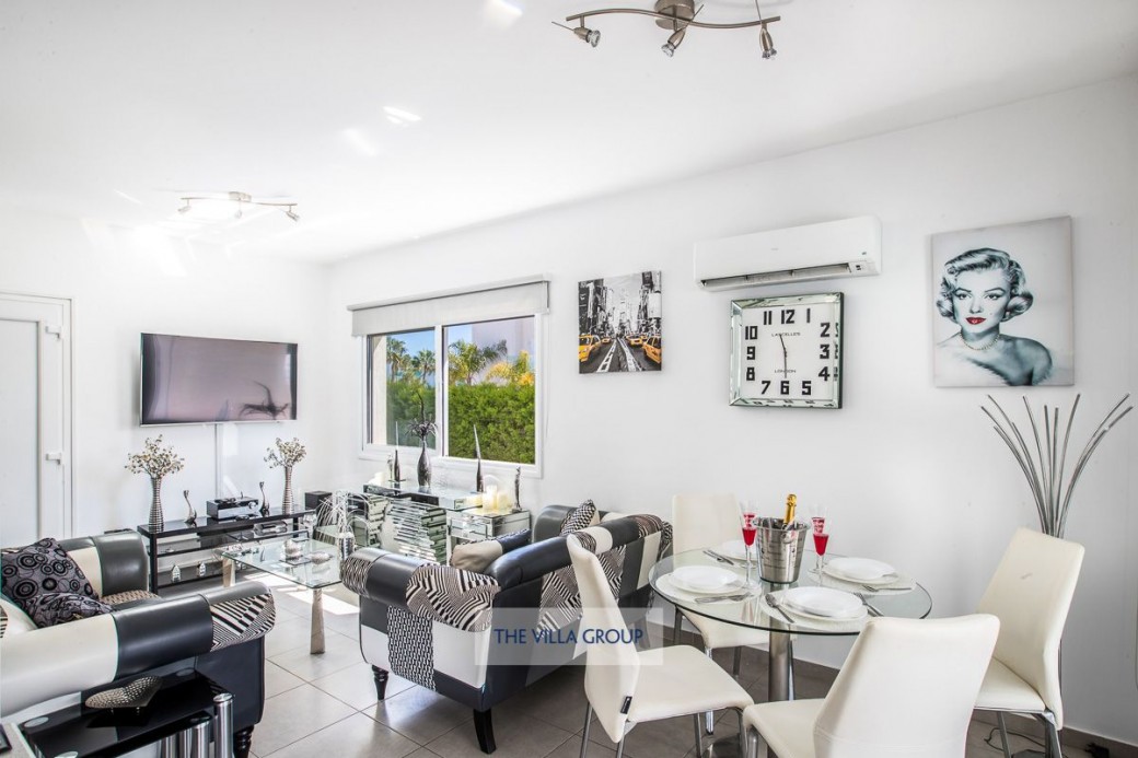 Living area furnished to a high standard