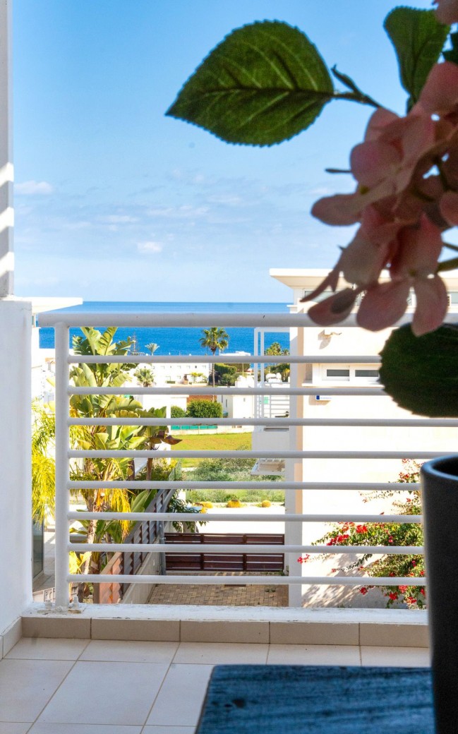 View from balcony of the Mediterranean Sea
