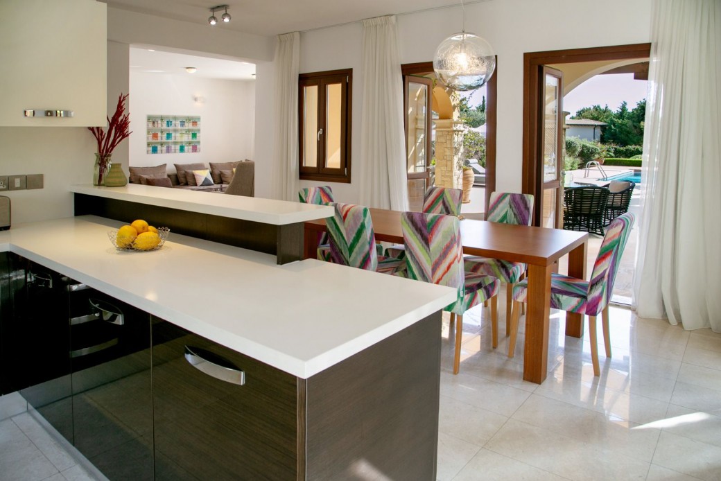 French doors unveiling the captivating pool terrace