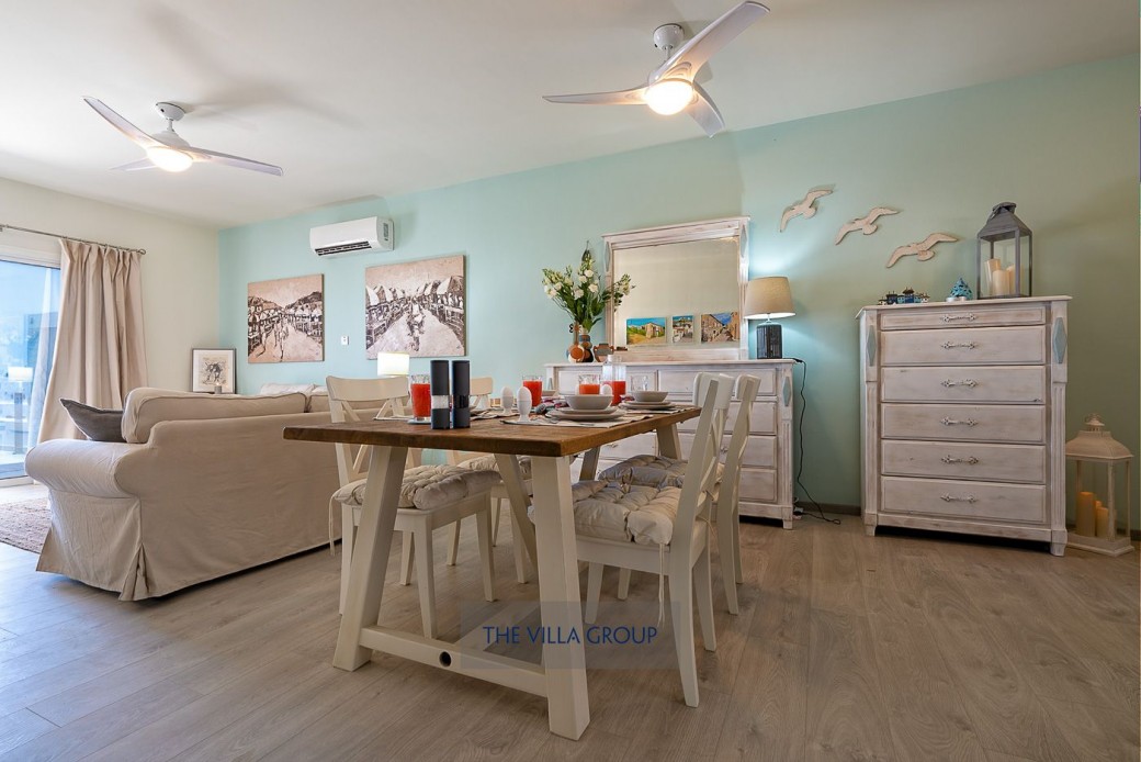 Spacious open plan living, dining and kitchen areas