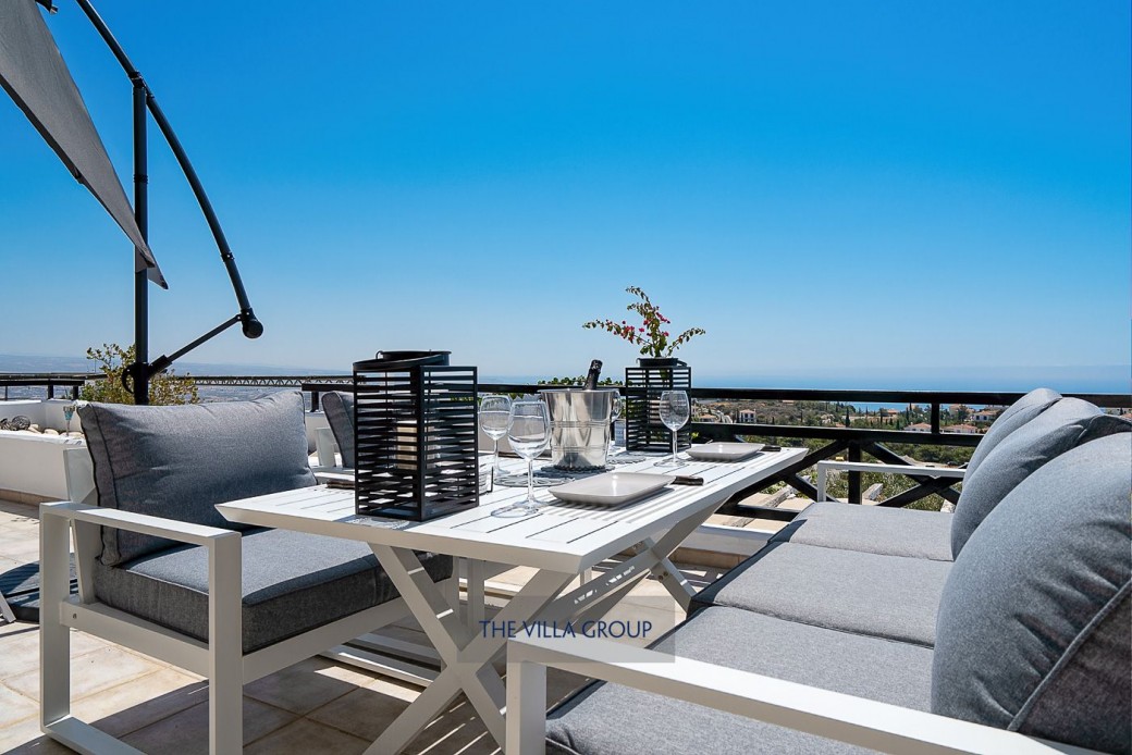 Sitting, relaxing and enjoying the unobstructed views