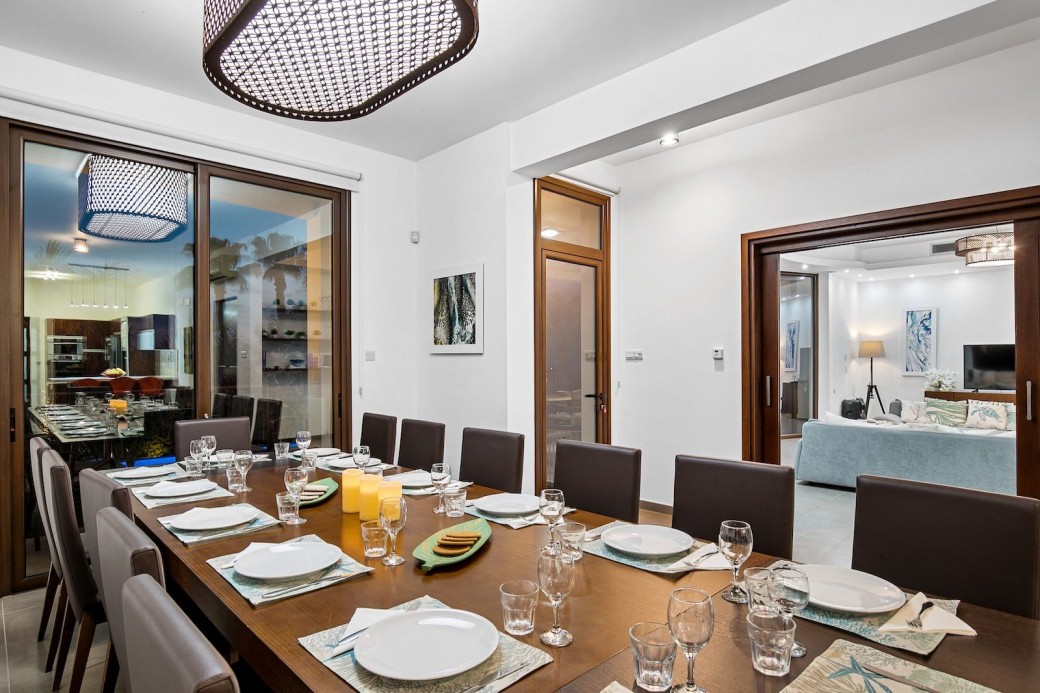 Formal dining table