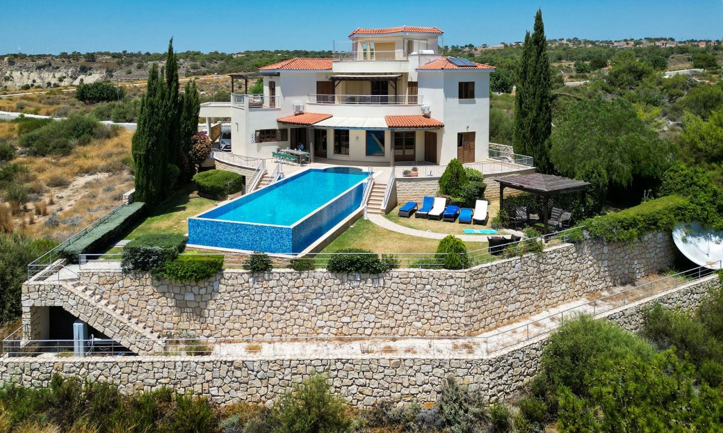View of the villa from the sea