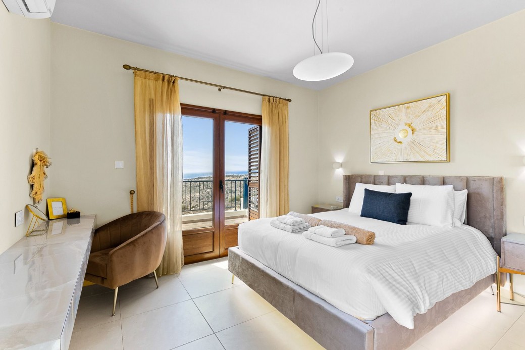 Master bedroom with private balcony