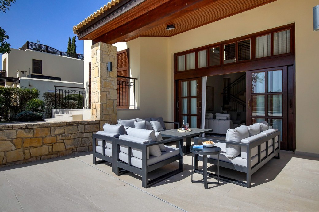 Plenty of outside furniture for relaxing